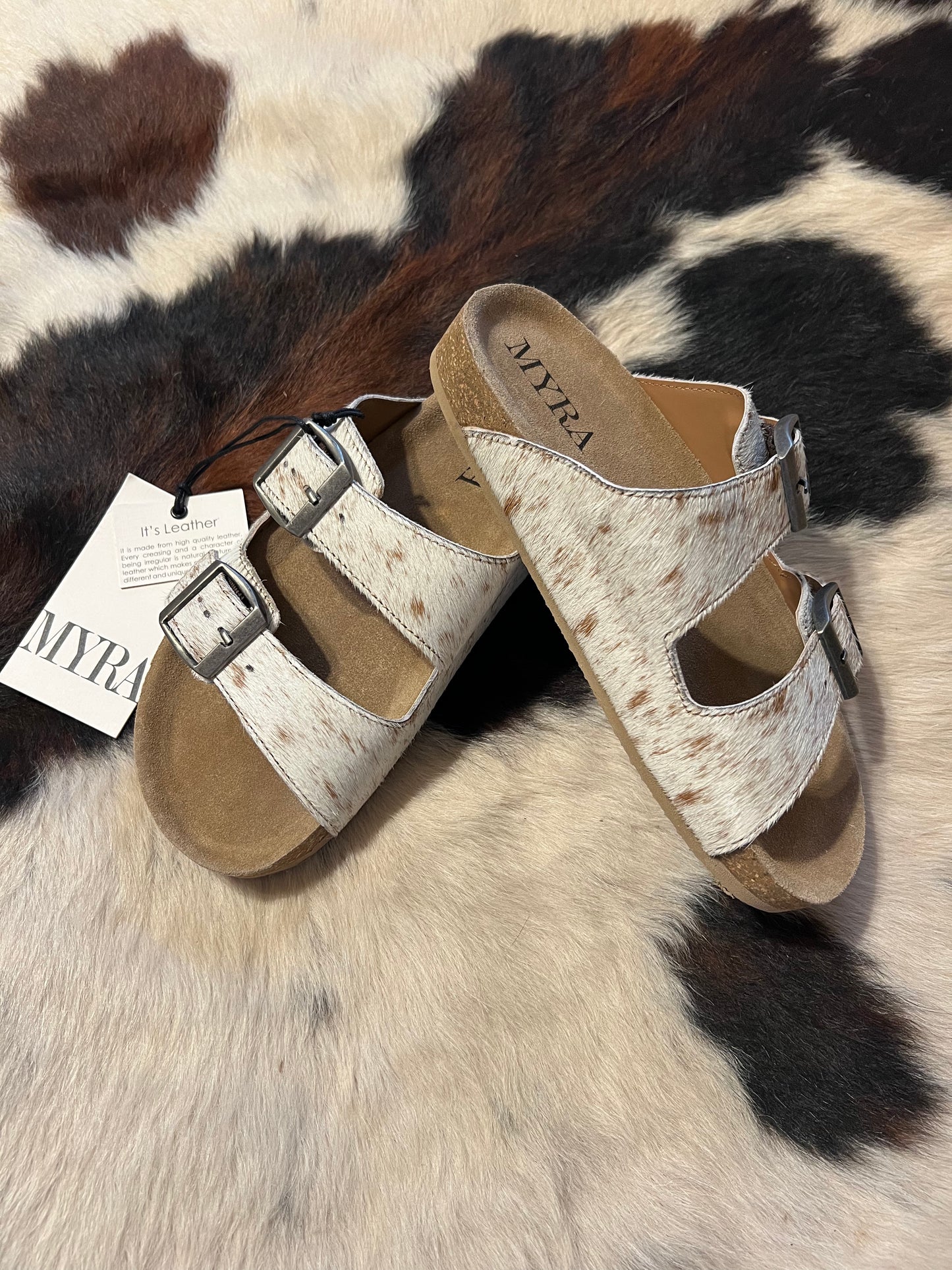 Myra Cowhide Sandals