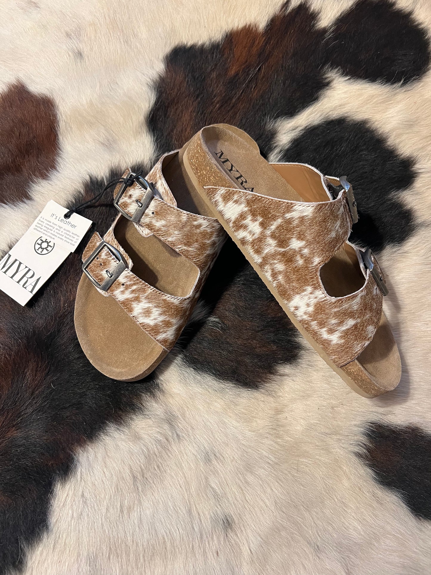 Myra Cowhide Sandals